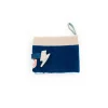 Album photo textile bleu marine et beige Puce et Pilou avec éclairs blancs