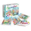 Boîte Aquarellum Capitales avec pinceau, pots encre couleur et dessins monuments célèbres.