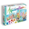 Boîte Aquarellum Capitales avec peinture aquarelle colorée et monuments célèbres.