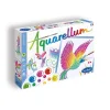 Boîte Aquarellum Junior Oiseaux du Paradis avec peinture multicolore et pinceau visible