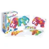 Kit Aquarellum Mini Eléphants avec quatre cartes éléphants colorés et palette peinture.