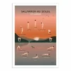 Art-Poster 30 x 40 Yoga Salutation au soleil Frog Posters - Wall Editions
