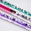Baguette magique Rose La petite école de danse, tube transparent avec paillettes étoiles roses