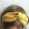 Bandeau cheveux artisanal Jaune moutarde Taille enfant - LF Créations