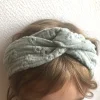 Bandeau cheveux artisanal Vert sauge Taille enfant – LF Créations