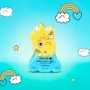 Bombe de bain Licorne Nailmatic jaune et bleue en forme de licorne souriante