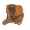 Bonnet ours bébé 6/12 mois en fausse fourrure marron et oreilles marron clair