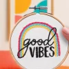 Broderie décorative Good Vibes - French'kits