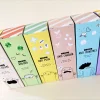 Boîte jaune Brume Anti Peur Pamela Loops avec illustrations fantômes et fleurs.