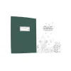 Cahier de coloriage Les Minouchkas ouvert, éléphant et fleurs en noir et blanc