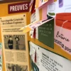Calendrier de l'Avent'ure En Cavale, cases colorées ouvertes avec textes et illustrations vintage.