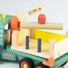 Camion forestier en bois vert, grue beige, chargement bûche beige Moulin Roty