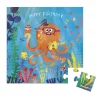 Carte anniversaire Puzzle Poulpe - Janod