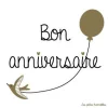 Carte avec enveloppe Bon anniversaire - Les Petites Hirondelles