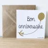 Carte avec enveloppe Bon anniversaire - Les Petites Hirondelles