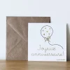 Carte et enveloppe Joyeux anniversaire - Les Petites Hirondelles
