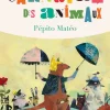 Couverture colorée Le Carnaval des Animaux avec animaux dessinés, kangourou et parapluies.