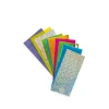 Cartes fantastiques Les Loufoques Moulin Roty, papiers multicolores pailletés et mats, assortiment éclatant.