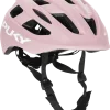 Casque Puky helmet S rétro rose avec aérations noires et sangles réglables noires