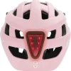 Casque Puky helmet S rétro rose avec lumières LED rouges à l'arrière