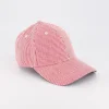 Casquette Maman louve rayée rouge et blanche en tissu chambray coton