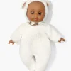 Poupée Céleste 26 cm aux yeux dormeurs, pyjama blanc peluche avec oreilles.
