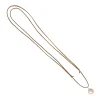 Collier bola beige en corde avec pendentif boule rose Kaloo