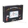 Coffret cinéma noir 32 histoires du soir avec personnage et animaux colorés, Moulin Roty