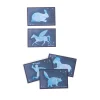 Cartes constellations bleu nuit avec animaux et héros mythologiques, Coffret Découverte Moulin Roty