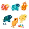 Collage de pompons Animaux et ronds pompons - Djeco