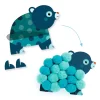 Collage de pompons Animaux et ronds pompons - Djeco