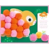 Collage de pompons Animaux et ronds pompons - Djeco