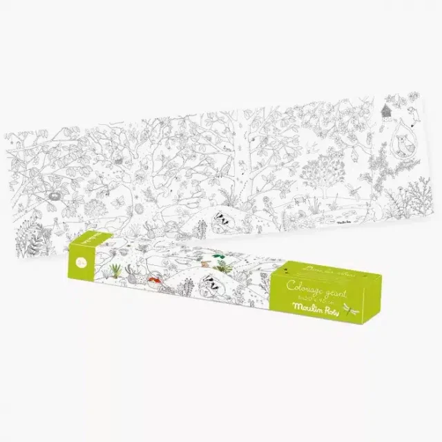 Coloriage géant Le botaniste Le jardin du moulin - Moulin Roty