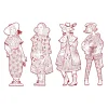 Coloriages Les demoiselles Fiodor et ses amies - Djeco