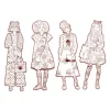 Coloriages Les demoiselles Nina et ses amies - Djeco