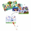 Planches coloriages magiques Jardin Djeco avec feutre rouge inclus, motifs animaux et nature.
