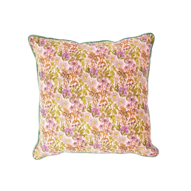 Coussin carré en Coton Multicolore - Rice