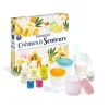 Atelier Crèmes & Senteurs Sentosphère avec flacons, pot, bécher et spatule plastique.