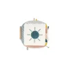 Cube sensoriel bébé Kaloo tissu multicolore, motif soleil bleu, textures variées