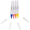 Lot de 4 feutres pinceaux Schmouks Moulin Roty couleurs bleu, rose, orange, jaune