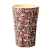 Gobelet haut en mélamine marron à motif floral d'automne multicolore - Rice