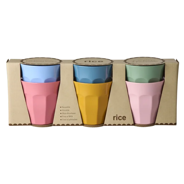Gobelets Petit Multicolores Pack de 6 - Rice