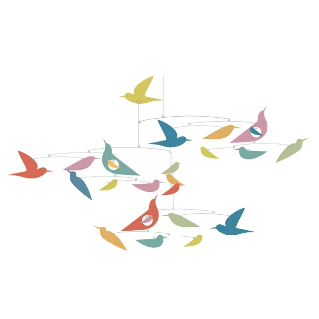 Grand mobile Des oiseaux multicolores - Djeco