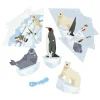 Guirlande papier Animaux polaires Annikids, avec ours blanc, phoque et manchot.