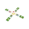 Jeu Halli Galli Junior avec cartes clown colorées et sonnette blanche et jaune.