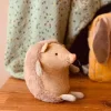 Hérisson musical beige et marron doux en peluche - Trois petits lapins Moulin Roty.