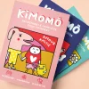 Livres KIMOMÖ rose, bleu et vert, illustrations personnages colorés amusants