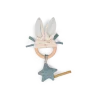 Hochet anneau bois Lapin bleu La petite école de danse - Moulin Roty