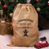 Hotte de Noël jute Pain d'épices - Ourson câlin