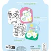 Cartes à colorier Les animaux de la ferme, motifs noir et blanc et fluo.